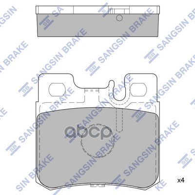 Колодки тормозные MERCEDES W210/W202/W124/W201/R129/R170/A208 CLK задние SP1921 Sangsin brake арт. SP1921