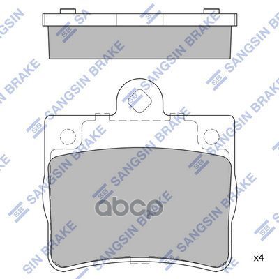 Колодки задние MERCEDES C W202 93-00 SP1922 Sangsin brake арт. SP1922