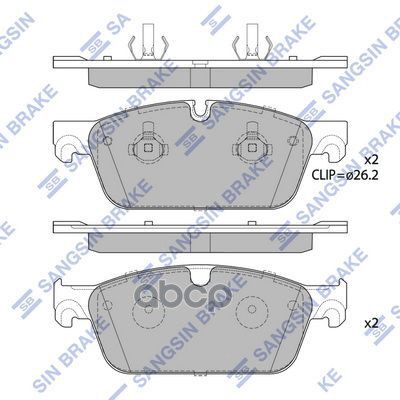 Колодки тормозные дисковые передние Серия:HI-Q MERCEDES-BENZ M-CLASS (W166), MERCEDES-BENZ GLS (X166 Sangsin brake арт. SP1956