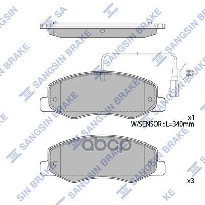 Колодки задние NISSAN NV400, OPEL MOVANO B, RENAULT MASTER III 2010- SP1970 Sangsin brake арт. SP1970