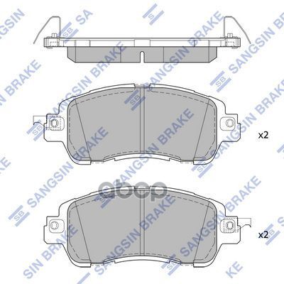 Колодки передние MAZDA 2 2014- SP1974 Sangsin brake арт. SP1974