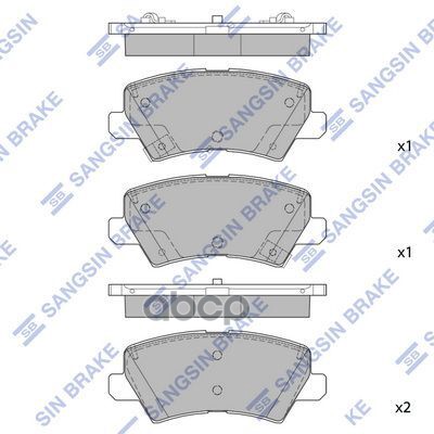 Колодки задние KIA PICANTO (JA) 17- SP1975 Sangsin brake арт. SP1975