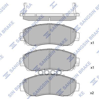 Колодки тормозные дисковые HONDA ODYSSEY 05-10 (D1521) SP2115A Sangsin brake арт. SP2115A
