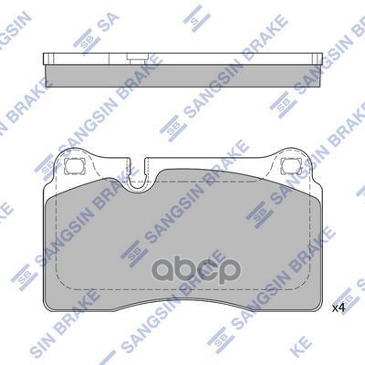 Колодки торм.дисковые Hi-Q AUDI A3 SPORTBACK 11-12 (D1600) Sangsin brake арт. sp2231