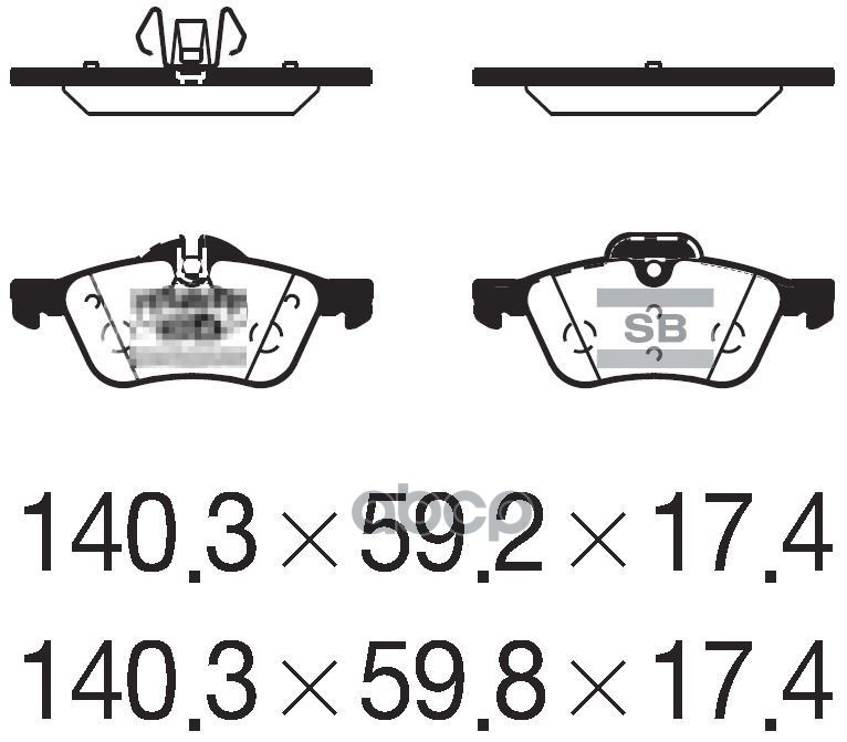 Колодки тормозные дисковые Mini Mini Cooper/One 1.4i/1.6i/1.4D 01 SP2243 Sangsin brake арт. SP2243