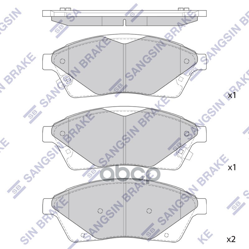 Колодки тормозные CADILLAC SRX 09- передние SP2251 Sangsin brake арт. SP2251
