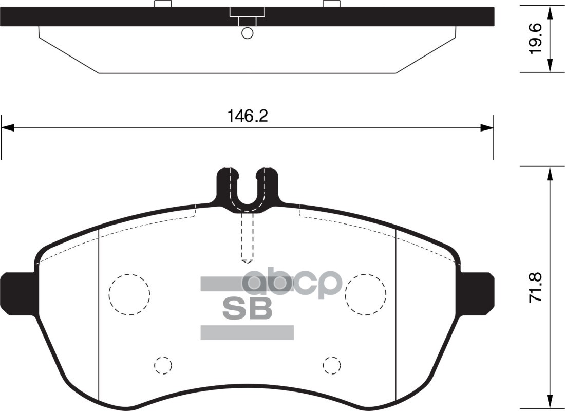 Колодки тормозные дисковые MB W204 1.8-2.3 07 SP2284 Sangsin brake арт. SP2284