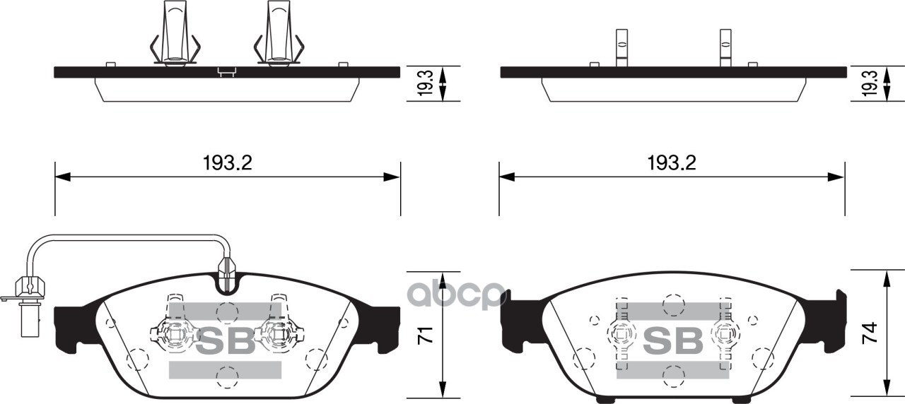 Колодки передние AUDI A6 (C7), A8 (4H) SP2316 Sangsin brake арт. SP2316