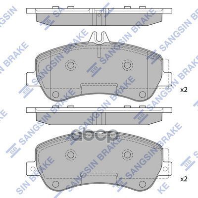 Колодки передние MERCEDES GLK X204 08-15 SP2330 Sangsin brake арт. SP2330