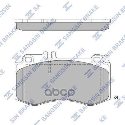 Колодки тормозные дисковые перед Sangsin brake арт. SP2378