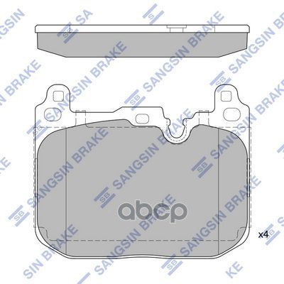 Колодки передние MINI (F55/F56/F57/F60) 2014- SP2402A Sangsin brake арт. SP2402A