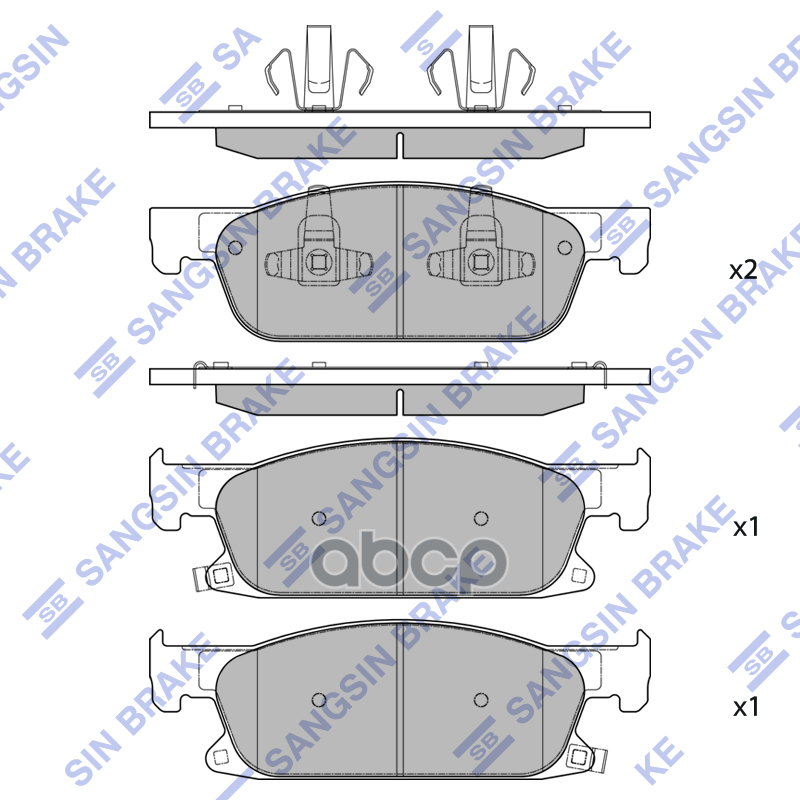 Колодки торм.диск.передние GAC TRUMPCHI GS8 Sangsin brake арт. sp2561