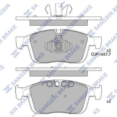 Колодки тормозные дисковые передние Серия:HI-Q VOLVO XC60 I SUV (156) Sangsin brake арт. SP4025