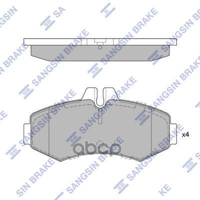Колодки торм.дисковые Hi-Q MB V200 97-03 (D1253) Sangsin brake арт. sp4049
