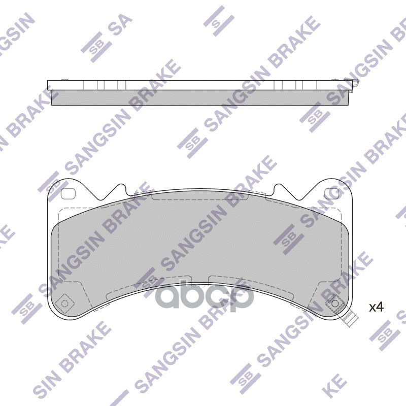 Колодки передние CADILLAC ESCALADE 2016- SP4115 Sangsin brake арт. SP4115