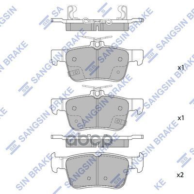 Колодки тормозные дисковые Honda Civic 16 SP4127 Sangsin brake арт. SP4127