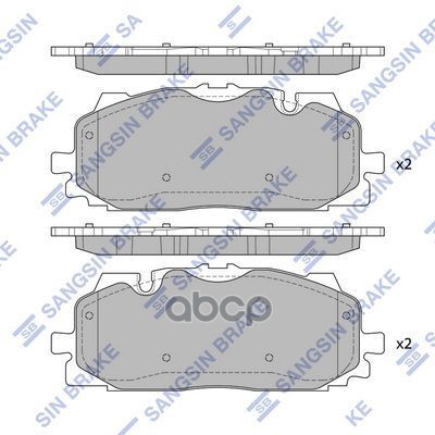 Колодки передние AUDI Q5/Q7 15-  SP4128 Sangsin brake арт. SP4128