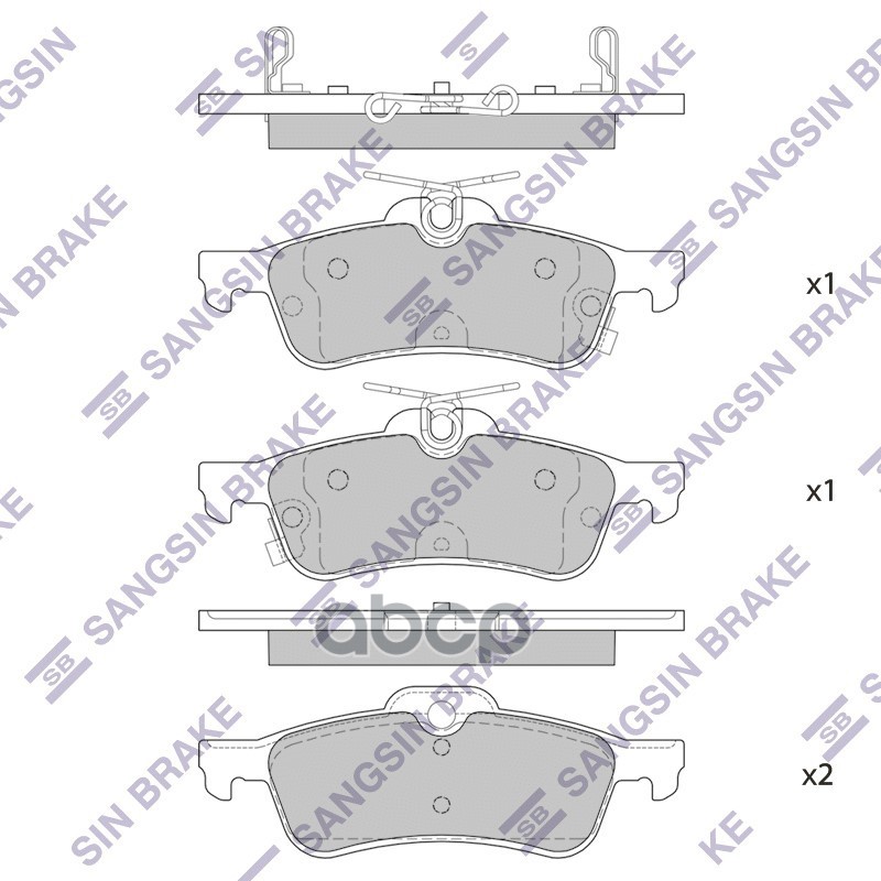 Колодки задние HONDA CIVIC 2012- SP4133 Sangsin brake арт. SP4133
