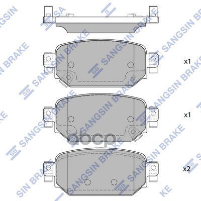Колодки задние MAZDA 3 (BM) 2013- SP4178 Sangsin brake арт. SP4178