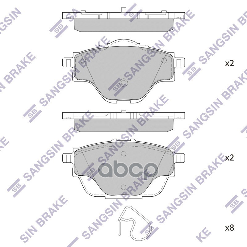 Колодки задние CITROEN C4 PICASSO II SP4211 Sangsin brake арт. SP4211