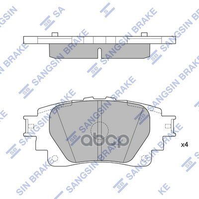 Колодки тормозные дисковые Sangsin brake арт. SP4341