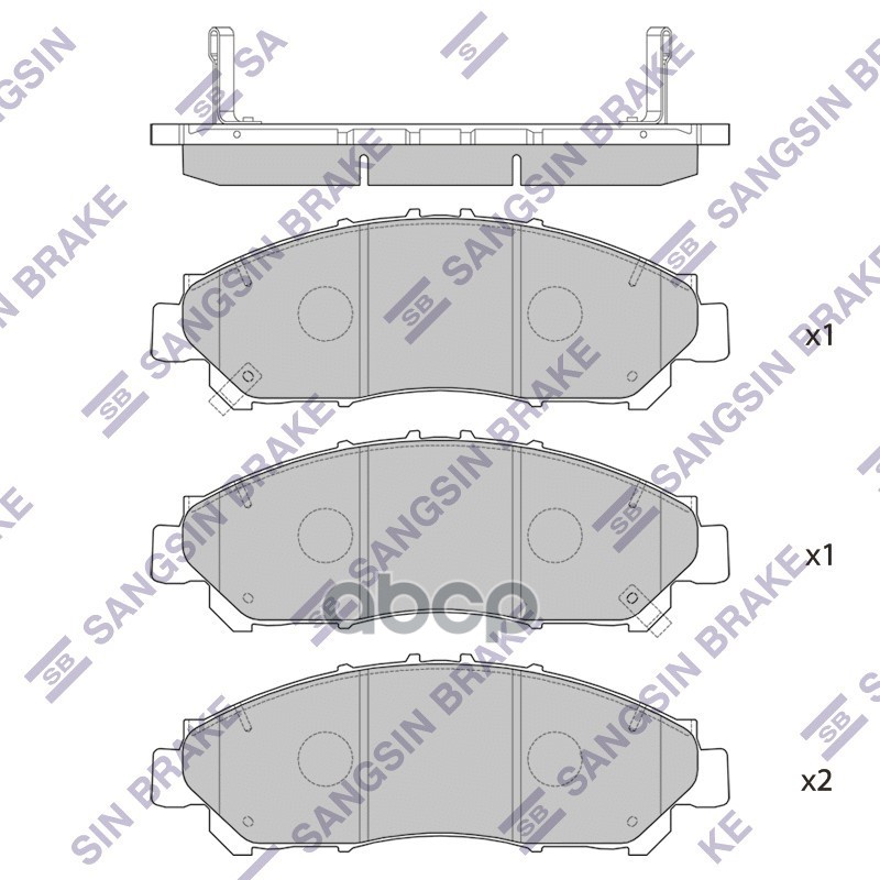 Колодки передние TOYOTA HIACE 2019- SP4361 Sangsin brake арт. SP4361