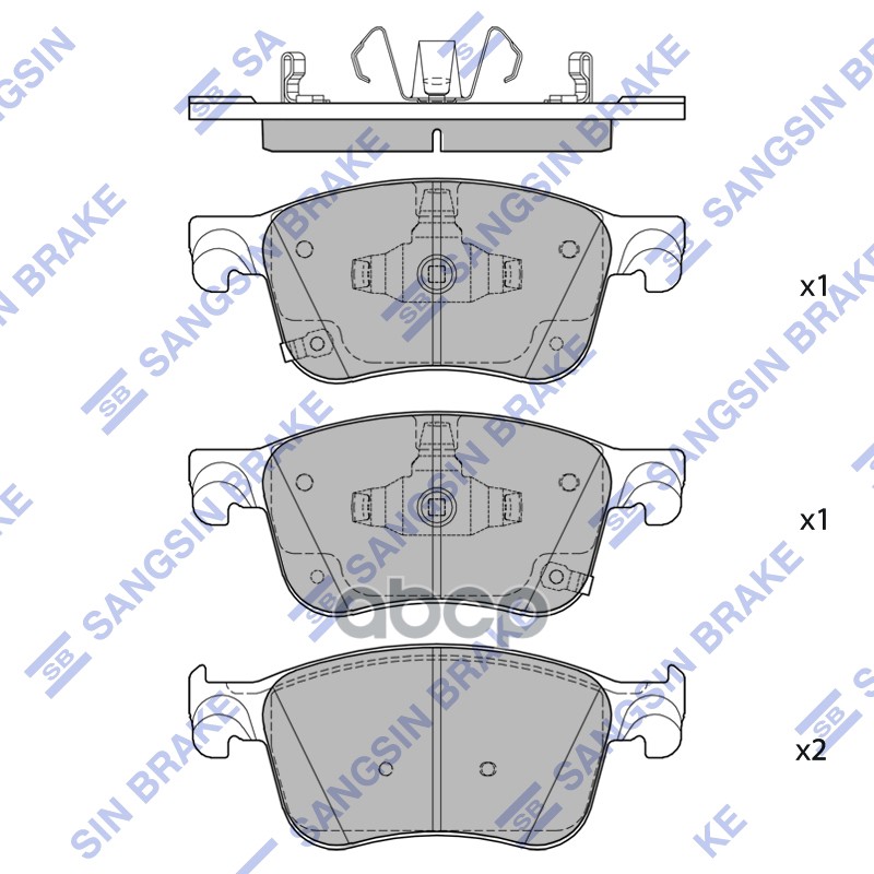 Колодки торм.диск.передн. HONDA ACCORD 18-21 Sangsin brake арт. sp4444
