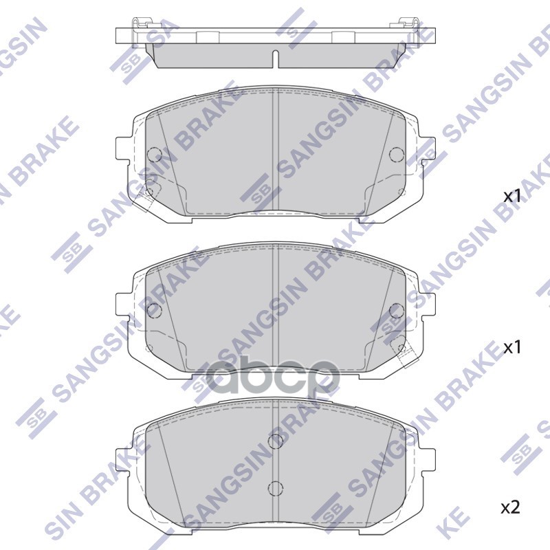 Колодки тормозные передние 58101AAA10 HYUNDAI ELANTRA 20- Sangsin brake арт. SP4461