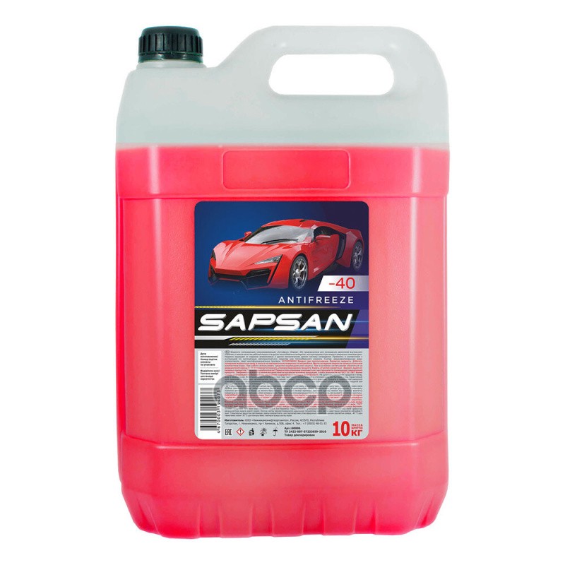 Антифриз Red Юг (10 Кг) (Кр.кш) Sapsan 60006 Sapsan арт. 60006