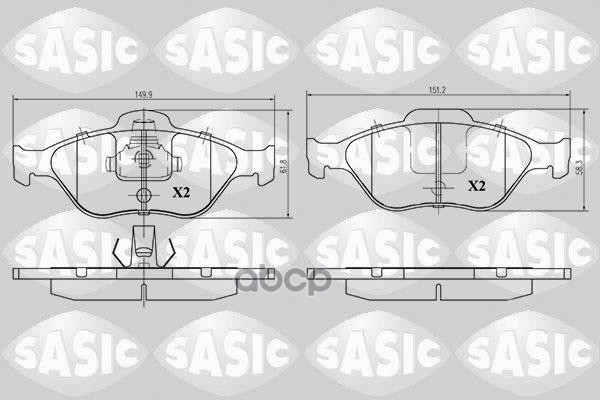 Колодки тормозные дисковые (комплект) FORD Courier  Fiesta  Fusion  Ka  Puma  Streetka  MAZDA 2 Sasic арт. 6216007