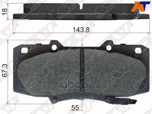 Колодки тормозные (Спереди) Toyota Hilux Pick Up 04- / Fortuner 04-20 Sat арт. ST-04465-0K340