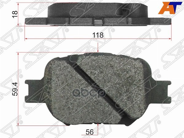 Колодки тормозные (Спереди) Toyota Allion (T260) 07-16 / Caldina (T240) 02-07 / Corolla (E120) 00-07 Sat арт. ST-04465-20540