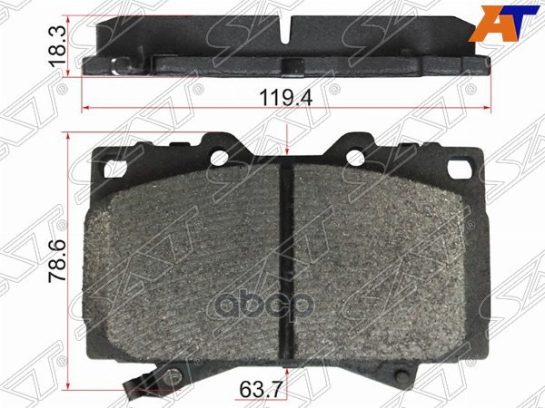 Колодки тормозные (Спереди) Toyota Land Cruiser (J100) 95-23 / Lexus LX 98-07 Sat арт. ST-04465-60120
