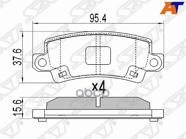 Колодки тормозные (Сзади) Toyota Corolla (E120) 00-07 / Corolla Fielder 00-06 Sat арт. ST-04466-02160