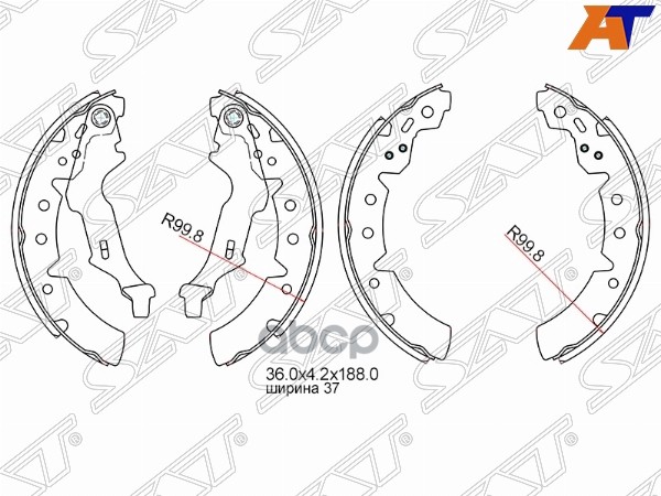 Колодки тормозные (Сзади) Toyota Carina E 92-98 / Corona (T190) 92-96 Sat арт. ST-04495-05010