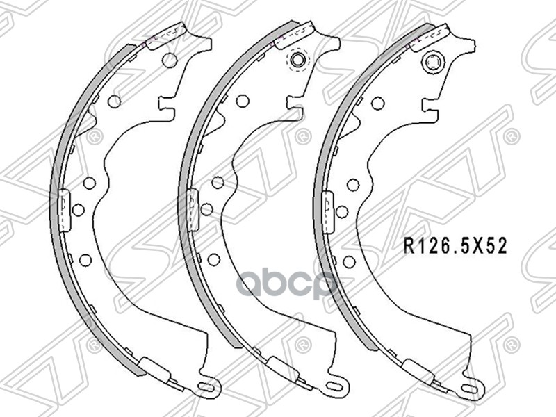 Колодки тормозные барабанные Toyota Crown 83-99 / Hiace 89-98 Sat арт. ST-044950K010