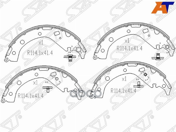 Колодки тормозные барабанные Toyota Camry (XV30) 01-06 / Hiace 07-20 Sat арт. ST-04495-28151