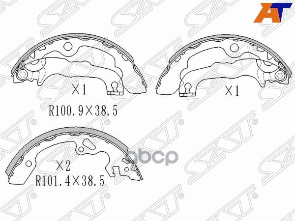 Колодки тормозные барабанные Ford Focus 98-04 / Mondeo 96-00 Sat арт. ST-1121669