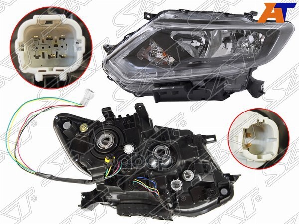 Фара NISSAN X-TRAIL 14-17 LH галоген, ДХО, с электрокорректором ST1151136LMLDM2 Sat арт. ST1151136LMLDM2