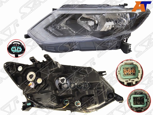 Фара Nissan X-Trail 17-22 (Слева/ Галоген/ ДХО/ С электрокорректором) Sat арт. ST-115-11T1L