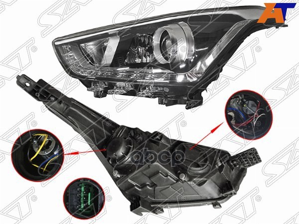 Фара Hyundai Creta 15-20 (Слева/ Галоген/ ДХО) Sat арт. ST-121-1112L