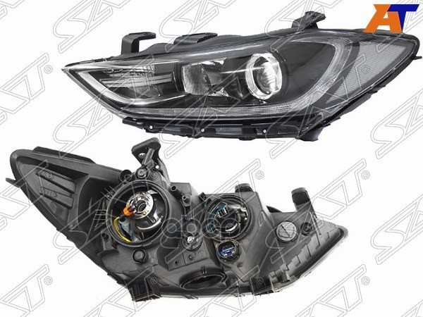 Фара Hyundai Elantra 15-19 (Слева/ Галоген/ ДХО) Sat арт. ST-121-1116DL