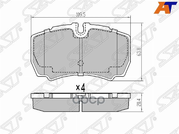 Колодки тормозные (Сзади) Ford Transit 06-14 Sat арт. ST-1501265