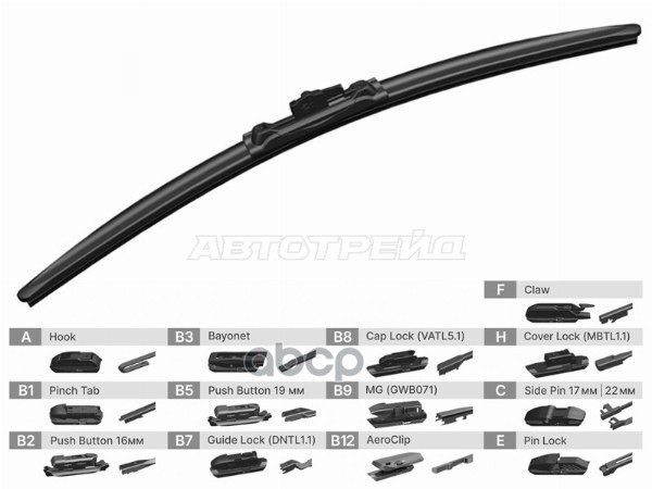 Щетка стеклоочистителя (Бескаркасная/ 16 (400мм)) Sat арт. ST-190-0016