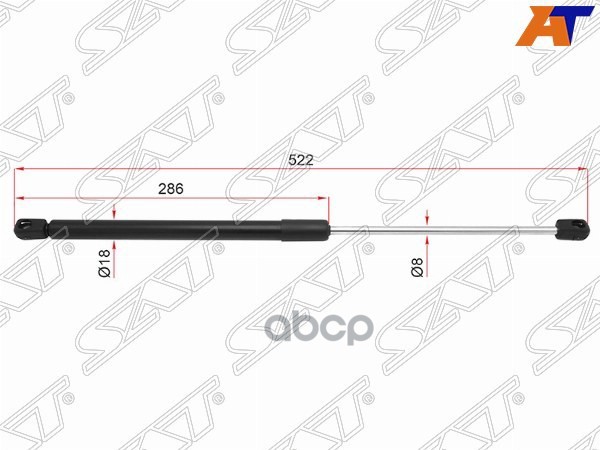 Амортизатор капота Audi A3 96-03 / Volkswagen Golf 91-06 (Справа=Слева) Sat арт. ST-1J0823359C