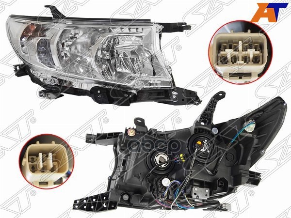 Фара Toyota Land Cruiser Prado (J150) 17-24 (Справа/ Галоген/ ДХО/ С электрокорректором) Sat арт. ST-212-11CDR-LD-EM