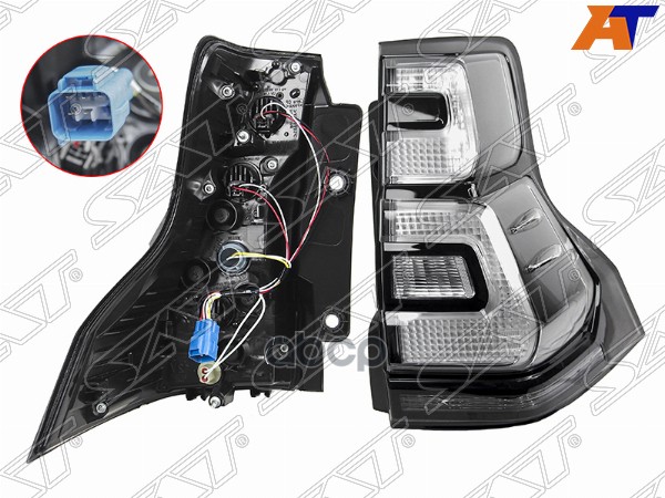 Фонарь задний Toyota Land Cruiser Prado (J150) 17-20 (Справа/ Чёрный) Sat арт. ST-212-19BLR-UE