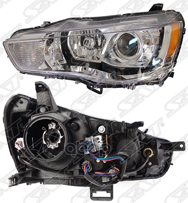 Фара Mitsubishi Outlander 09-12 (Слева/ Ксенон/Галоген/ С электрокорректором) Sat арт. ST-214-11R1HL