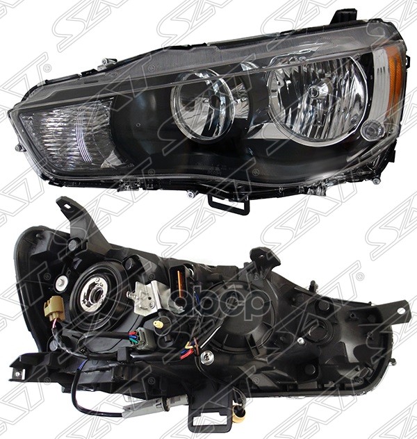 Фара Mitsubishi Outlander 09-12 (Слева/ Галоген/ С электрокорректором) Sat арт. ST-214-11R1L