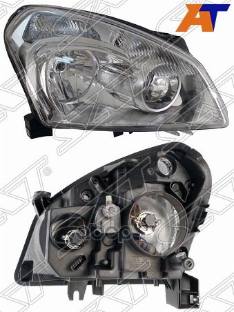 Фара Nissan Qashqai 06-10 / Dualis 07-09 / Qashqai+2 08-10 (Справа/ Галоген/ С Электрокорректором) Sat арт. ST-215-11B8R